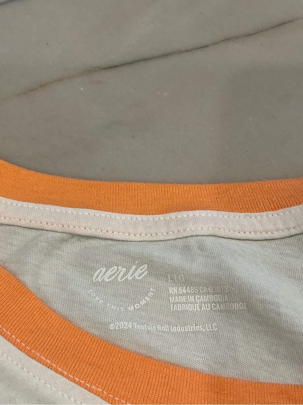 Aerie Sleep Tee Limited Holiday Edition Tootsie Roll Sz L - Picture 5 of 6